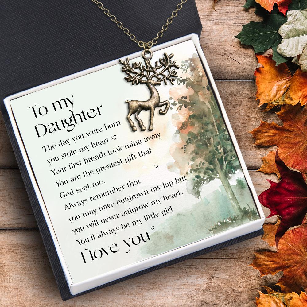Vintage Deer Necklace - Hunting - To My Daughter - You Are The Greatest Gift That God Sent Me - Augnnf17001 - Gifts Holder