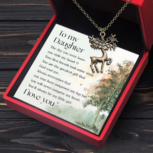 Vintage Deer Necklace - Hunting - To My Daughter - You Are The Greatest Gift That God Sent Me - Augnnf17001 - Gifts Holder