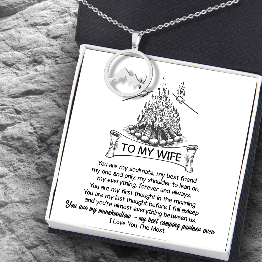 Woman Mountain Necklace - Camping - To My Wife - You Are My Marshmallow - Augnnk15002 - Gifts Holder