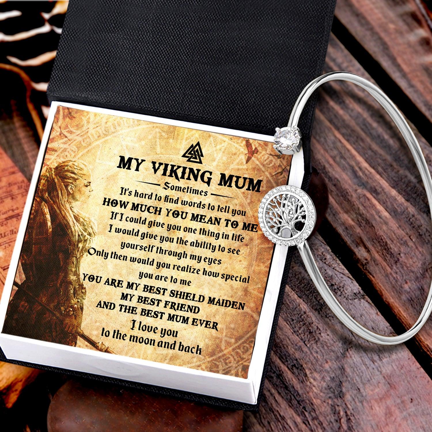Yggdrasil Bracelet - Viking - To My Viking Mum - I Love You To The Moon And Back - Augbbd19009 - Gifts Holder