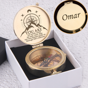 Engraved Compass - Hiking - To My Man - You Are My North South, My East West - Augpb26058