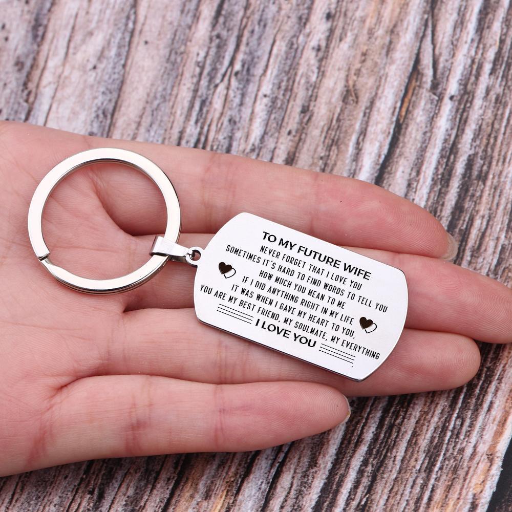 Dog Tag Keychain - To my Future Wife, Never Forget That I Love You - Augkn15004 - Gifts Holder