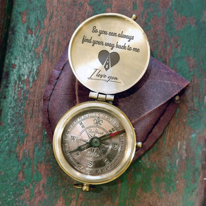 Engraved Compass - So You Can Always Find Your Way Back To Me - Augpb14003 - Gifts Holder