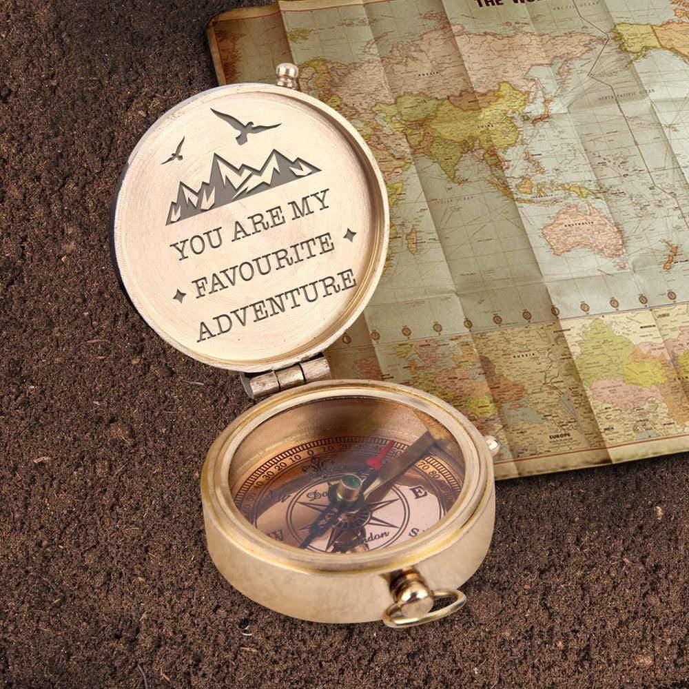 Engraved Compass - You Are My Favourite Adventure - Augpb26056 - Gifts Holder