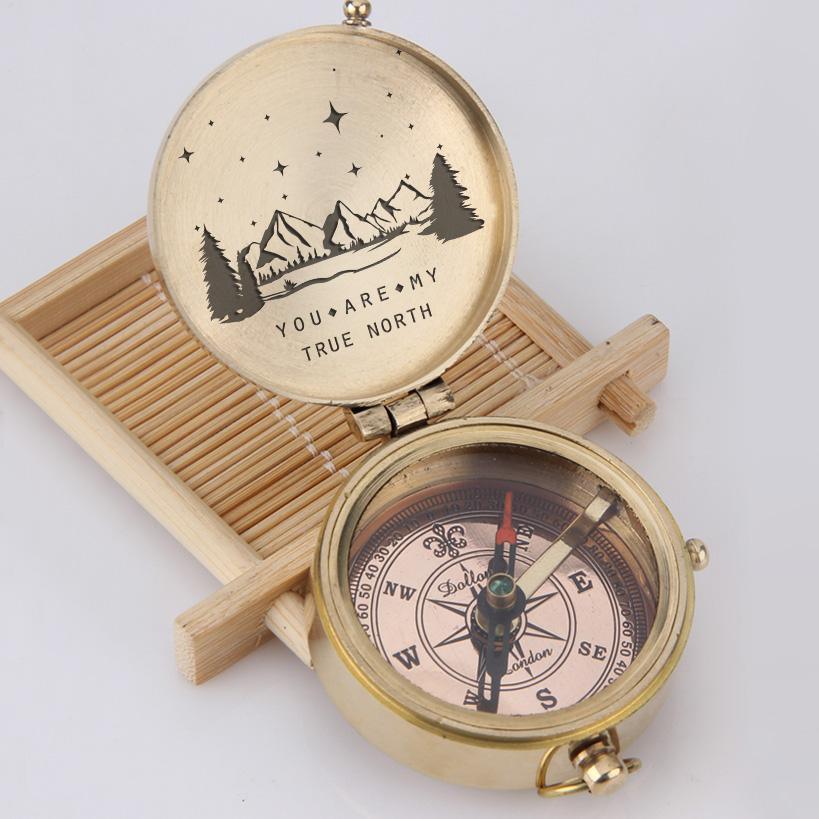 Engraved Compass - You Are My True North - Augpb26055 - Gifts Holder