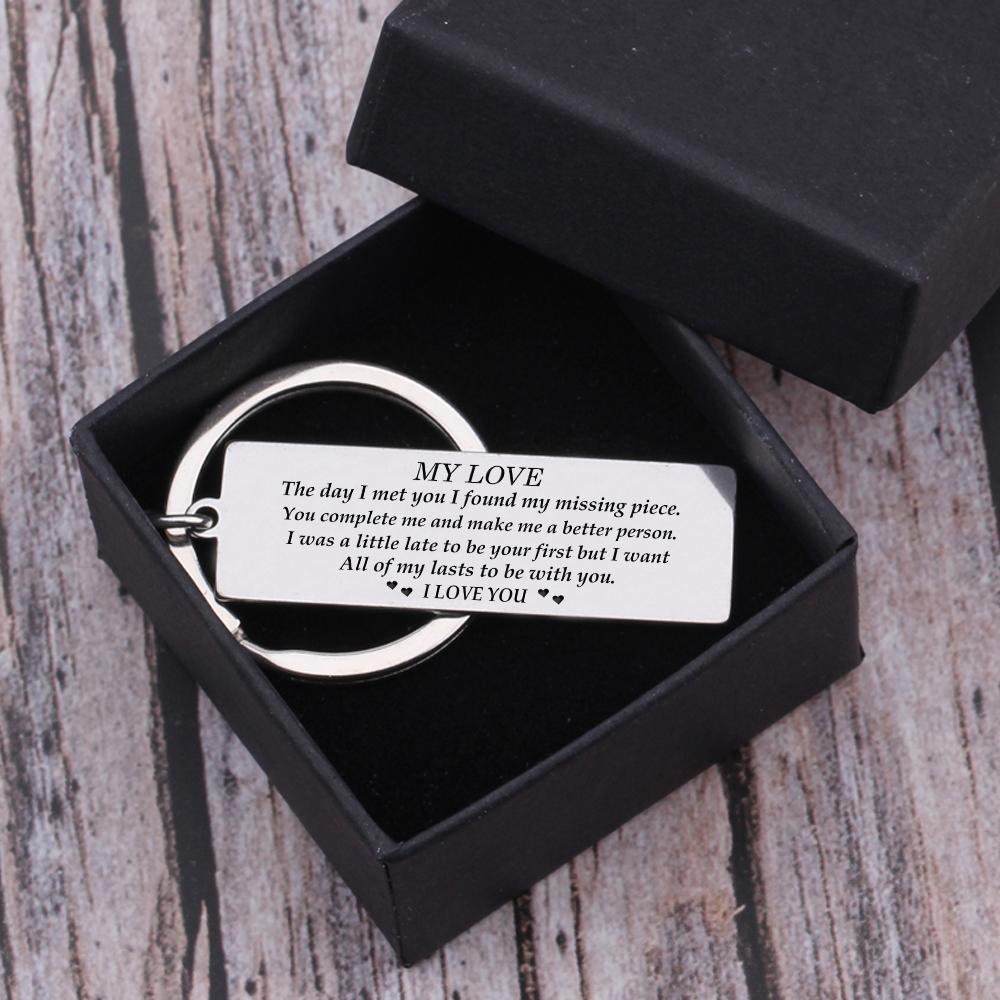 Engraved Keychain - My Love - The Day I Met You - Augkc13004 - Gifts Holder