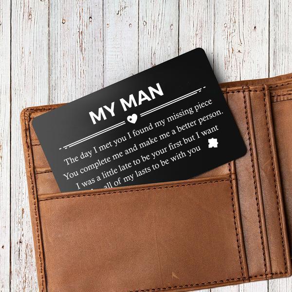 Engraved Wallet Card - The Day I Met You I Found My Missing Piece - Augca26002 - Gifts Holder