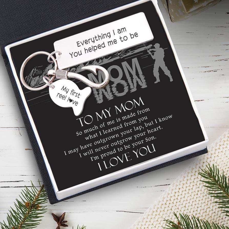 Fishing Hook Keychain - To My Mom - So Much Of Me Is Made From What I Learned From You - Augku14007 - Gifts Holder