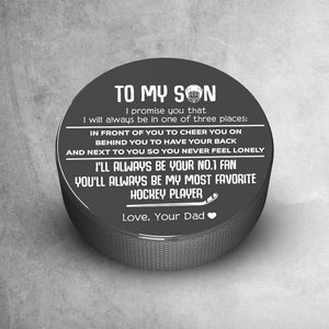 Hockey Puck - Hockey - To My Son - From Dad - I'll Always Be Your No.1 Fan - Augai16001 - Gifts Holder