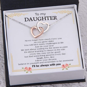 Interlocked Heart Necklace - To My Daughter - Never Forget How Much I Love You - Augnp17001 - Gifts Holder