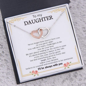 Interlocked Heart Necklace - To My Daughter - Never Forget How Much I Love You - Augnp17001 - Gifts Holder