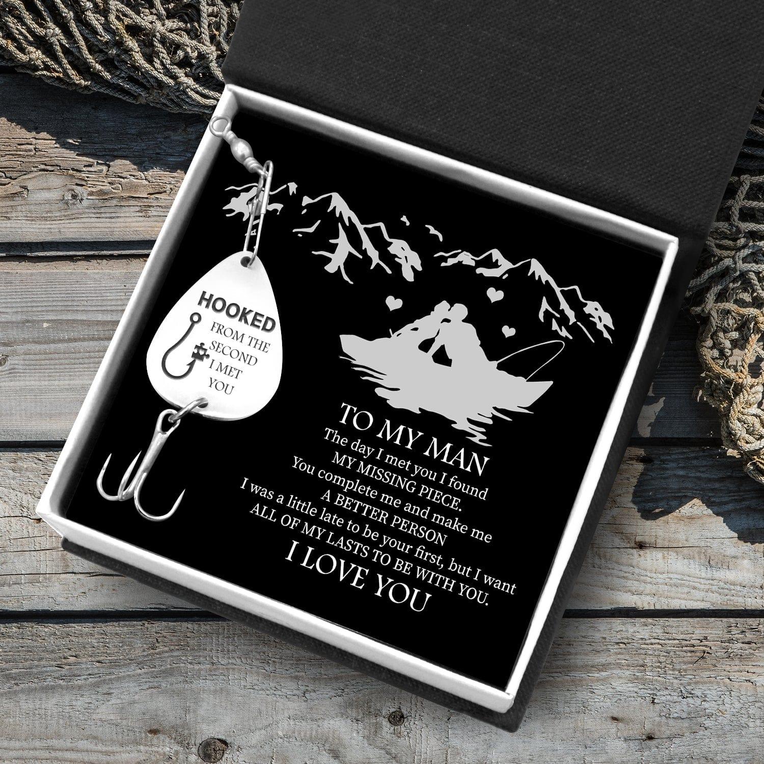 Personalized Engraved Fishing Hook - To My Man - The Day I Met You - A -  Gifts Holder