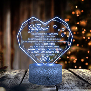 3D Heart Led Light - Family - To My Girlfriend - You're my Best Friend, My Soul Mate, My Everything - Auglca13028 - Gifts Holder