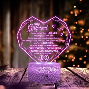 3D Heart Led Light - Family - To My Girlfriend - You're my Best Friend, My Soul Mate, My Everything - Auglca13028 - Gifts Holder