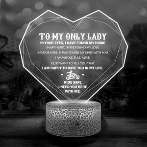 3D Led Light - Biker - To My Lady - I Love You - Auglca13031 - Gifts Holder