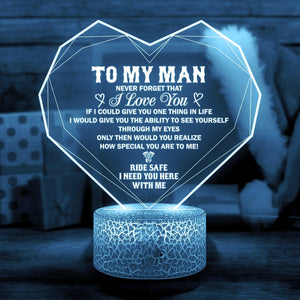 3D Led Light - Biker - To My Man - I Need You Here With Me - Auglca26003 - Gifts Holder