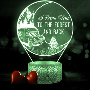 3D Led Light - Camping - To Couple - I Love You To The Forest And Back - Auglca26011 - Gifts Holder