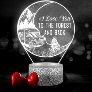 3D Led Light - Camping - To Couple - I Love You To The Forest And Back - Auglca26011 - Gifts Holder