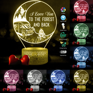 3D Led Light - Camping - To Couple - I Love You To The Forest And Back - Auglca26011 - Gifts Holder