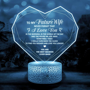 3D Led Light - Family - To My Future Wife - Never Forget That I Love You - Auglca25001 - Gifts Holder