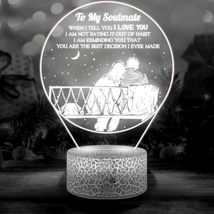 3D Led Light - Family - To My Soulmate - I Love You - Auglca13007 - Gifts Holder