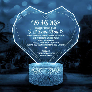 3D Led Light - Family - To My Wife - Never Forget That I Love You - Auglca15002 - Gifts Holder