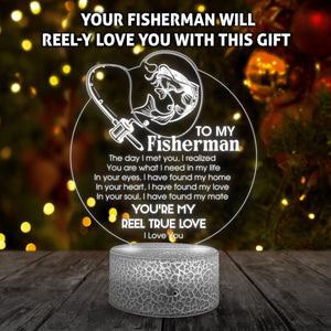 3D Led Light - Fishing - To My Fisherman - I Love You - Auglca26012 - Gifts Holder