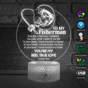 3D Led Light - Fishing - To My Fisherman - I Love You - Auglca26012 - Gifts Holder