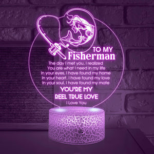 3D Led Light - Fishing - To My Fisherman - I Love You - Auglca26012 - Gifts Holder