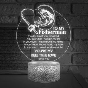 3D Led Light - Fishing - To My Fisherman - I Love You - Auglca26012 - Gifts Holder