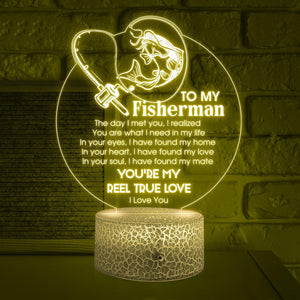 3D Led Light - Fishing - To My Fisherman - I Love You - Auglca26012 - Gifts Holder