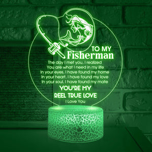 3D Led Light - Fishing - To My Fisherman - I Love You - Auglca26012 - Gifts Holder