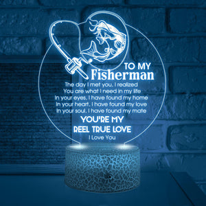 3D Led Light - Fishing - To My Fisherman - I Love You - Auglca26012 - Gifts Holder