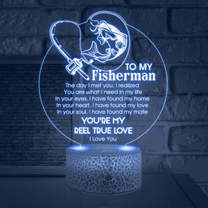 3D Led Light - Fishing - To My Fisherman - I Love You - Auglca26012 - Gifts Holder