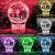 3D Led Light - Skull - To Couple - I Love You To The Moon And Back - Auglca26002 - Gifts Holder