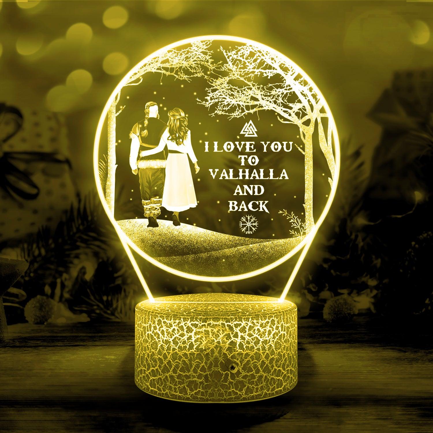 3D Led Light - Viking - To My Love - I Love You To Valhalla And Back - Auglca13004 - Gifts Holder
