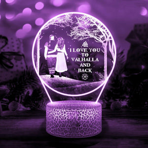 3D Led Light - Viking - To My Love - I Love You To Valhalla And Back - Auglca13004 - Gifts Holder