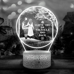 3D Led Light - Viking - To My Love - I Love You To Valhalla And Back - Auglca13004 - Gifts Holder