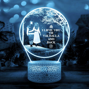 3D Led Light - Viking - To My Love - I Love You To Valhalla And Back - Auglca13004 - Gifts Holder