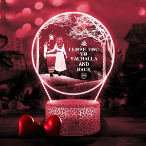 3D Led Light - Viking - To My Love - I Love You To Valhalla And Back - Auglca13004 - Gifts Holder