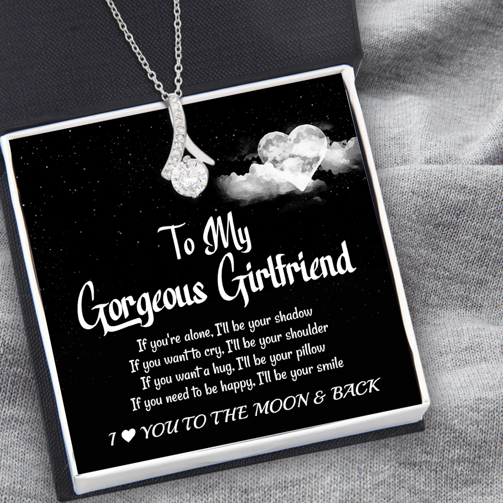 Alluring Beauty Necklace - Family - To My Gorgeous Girlfriend - If You Need To Be Happy I'll Be Your Smile - Ausnb13003 - Gifts Holder