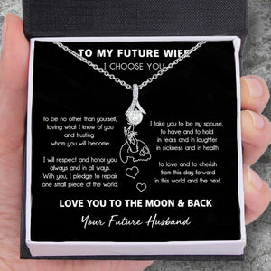 Alluring Beauty Necklace - Skull - To My Future Wife - Love You To The Moon & Back - Ausnb25001 - Gifts Holder