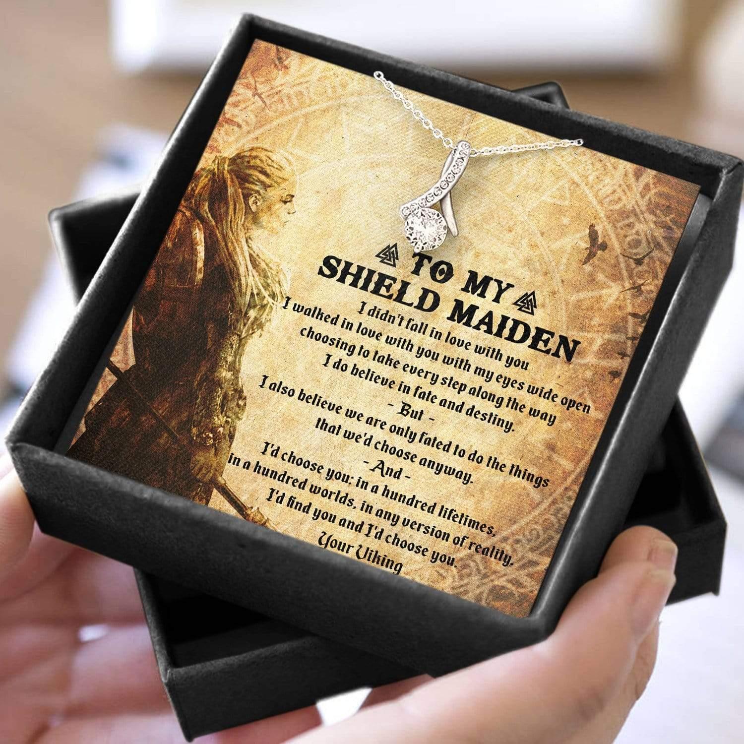 Alluring Beauty Necklace - To My Shield Maiden - I'd Choose You In A Hundred Lifetimes - Ausnb13001 - Gifts Holder
