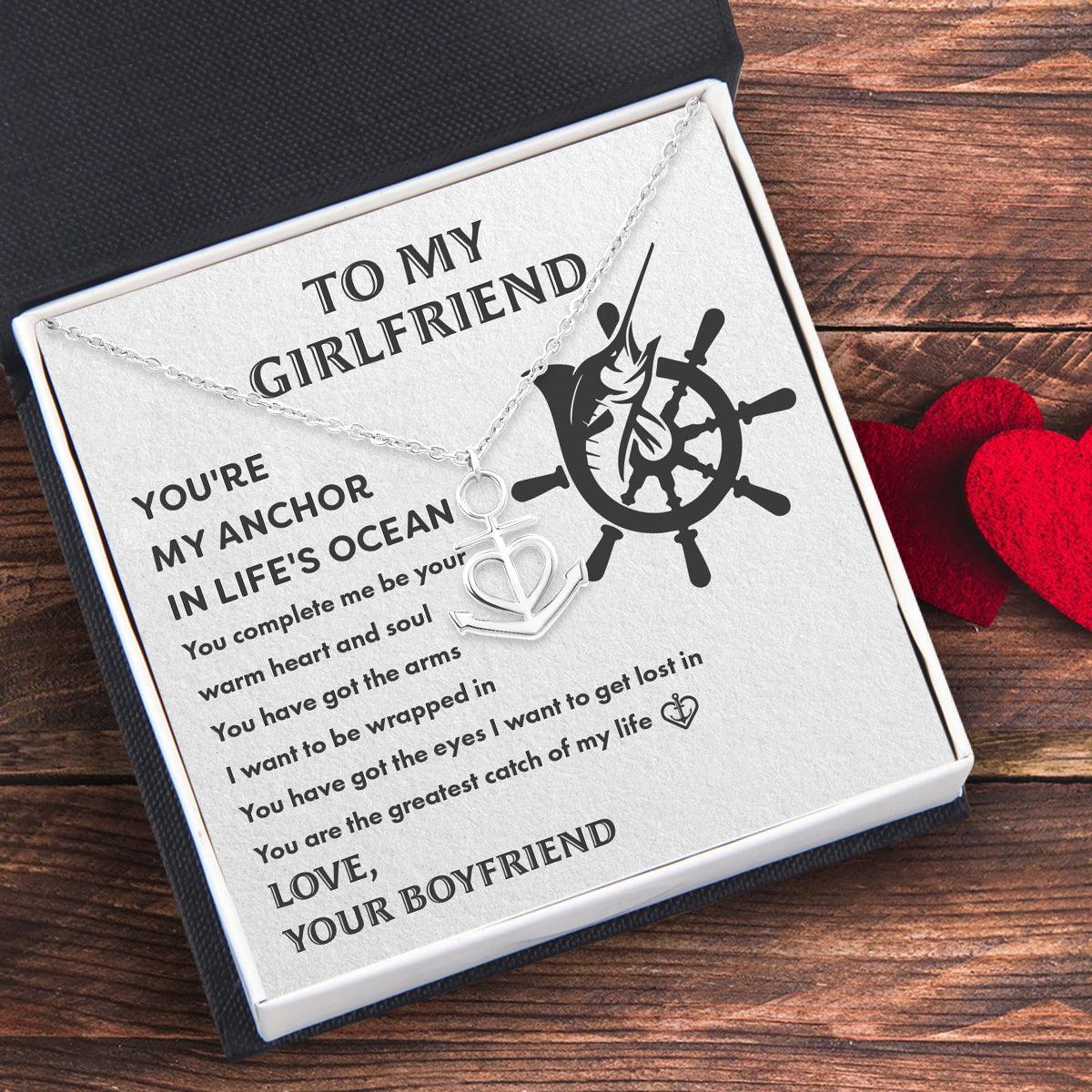 Anchor Necklace - Fishing - To My Girlfriend - You Are The Greatest Catch Of My Life - Ausnc13001 - Gifts Holder
