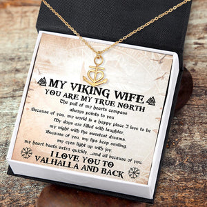 Anchor Necklace - Viking - To My Wife - I Love You To Valhalla And Back - Ausnc15006 - Gifts Holder