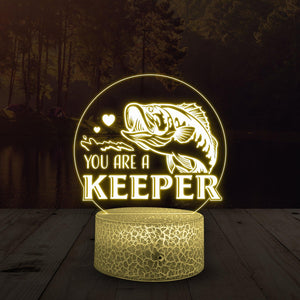 Bass Fish Led Light - Bass Fishing Gift - To My Man - You Are A Keeper - Auglca26008 - Gifts Holder