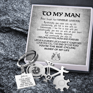 Bike Multi-tool Square Keychain - Cycling - To My Man - I Belong To You, Now And Forever - Augkzz26003 - Gifts Holder