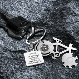 Bike Multi-tool Square Keychain - Cycling - To My Man - I Belong To You, Now And Forever - Augkzz26003 - Gifts Holder