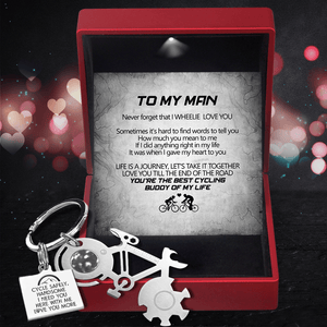 Bike Multi-tool Square Keychain - Cycling - To My Man - Never Forget That I Wheelie Love You - Augkzz26001 - Gifts Holder