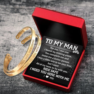 Biker Bracelets - Biker - To My Man - I Need You Here With Me - Augbt26010 - Gifts Holder